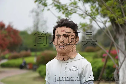Leatherface-masker van Texas Chainsaw Massacre van siliconen, horrorcosplaymasker voor volwassenen, rekwisiet voor Halloweenfeesten 2026