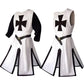 Knights Templar Crusader Cosplay Costume - Authentic Tunic & Cape Set for Halloween, Renaissance Fairs, and Historical Reenactments