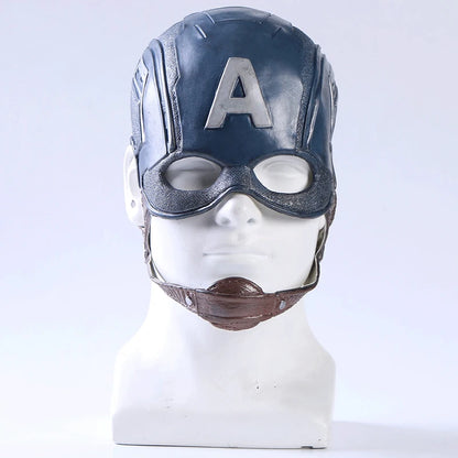 Captain America-cosplayhelm van plastic en latex, masker dat het hele hoofd bedekt, filmrekwisiet voor volwassenen, Halloween 2026