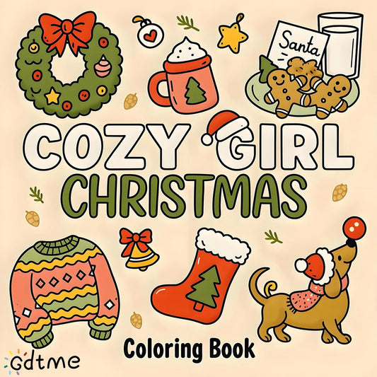 Coloring Book For Adults Cozy Christmas Theme Easy Relaxing Holiday Coloring Pages Gift Idea 2025