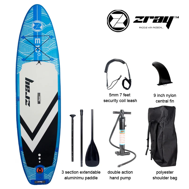 Inflatable Stand Up Paddle Board 297x76 cm with Accessories for Kids and Adults, Lightweight SUP Board for Lakes and Oceans