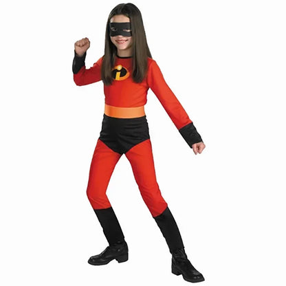 The Incredibles rood superheldencosplaypak en masker, complete set voor kinderen en volwassenen, Halloween 2026