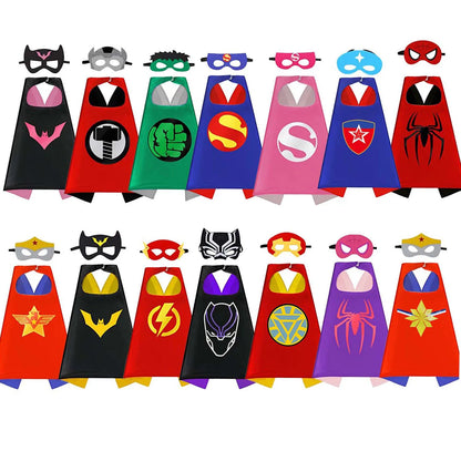 Set superheldencapes voor jongens en meisjes, verjaardagsfeest, cartoonverkleedkleding, Halloween-cosplayfeestbenodigdheden, paascadeau 2026