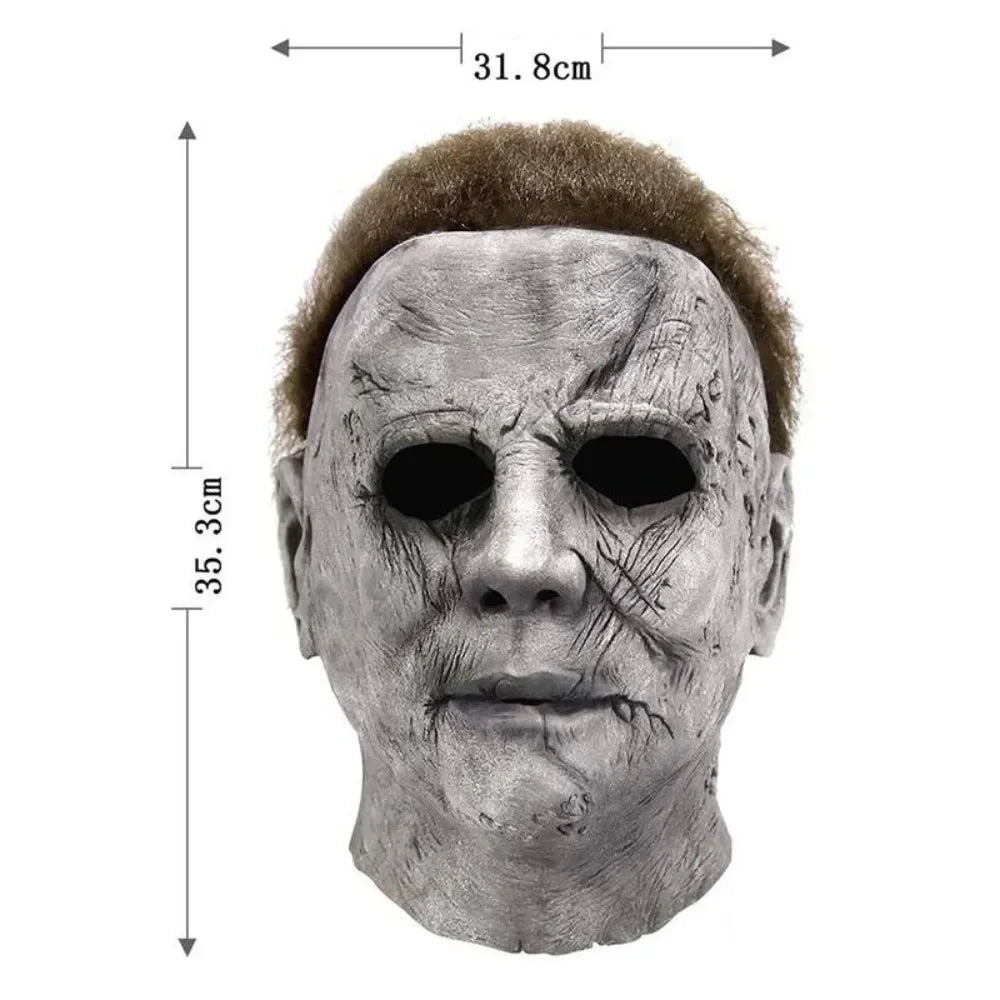 Eng siliconen cosplaymasker van Michael Myers met littekens van brandwonden, dat het hele gezicht bedekt, Halloween-horrorrekwisiet 2026