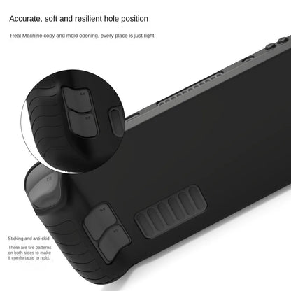 Funda de silicona para Steam Deck OLED con tapas de botones y agarre