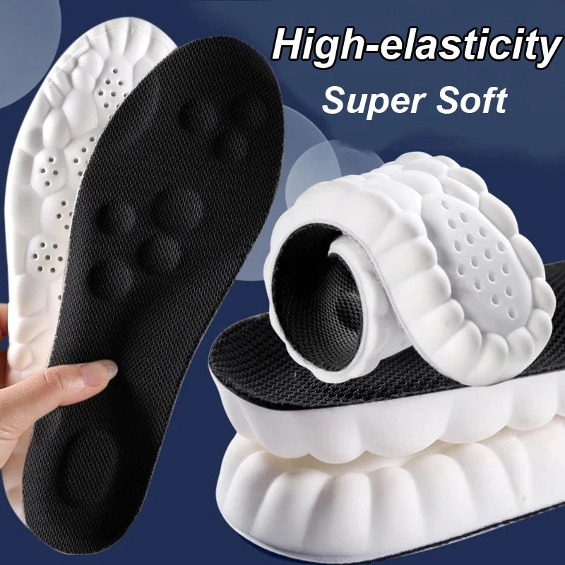 4D Massage Insoles Shock Absorbent Breathable Comfort Plantar Fascia Insole
