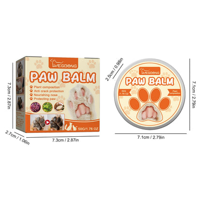 Pet Grooming Care Paw Balm for Cats & Dogs - Moisturizing 50g Cream for Paws & Nose Repair