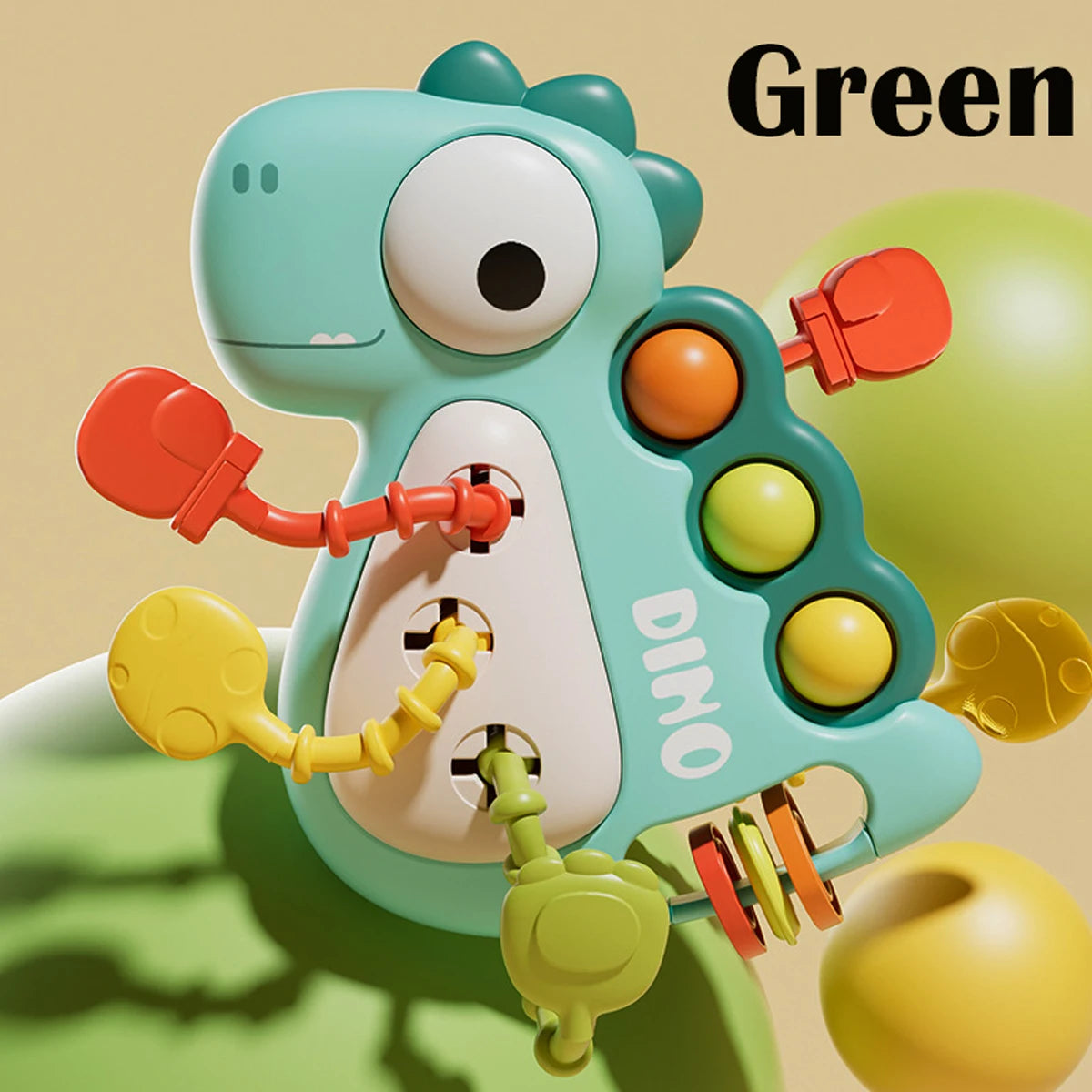 Montessori Dinosaur Pull Toy Newborn Sensory Toys Teether
