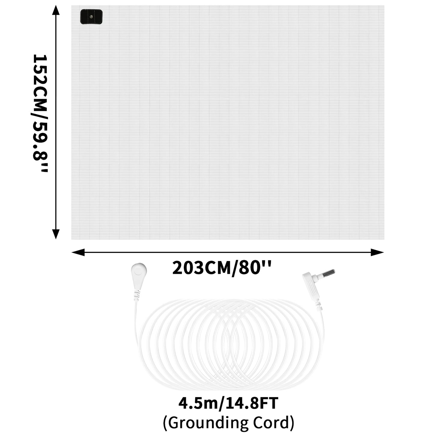 Earthing Grounding Bed Sheet 95 Cotton 5 Silver Fiber