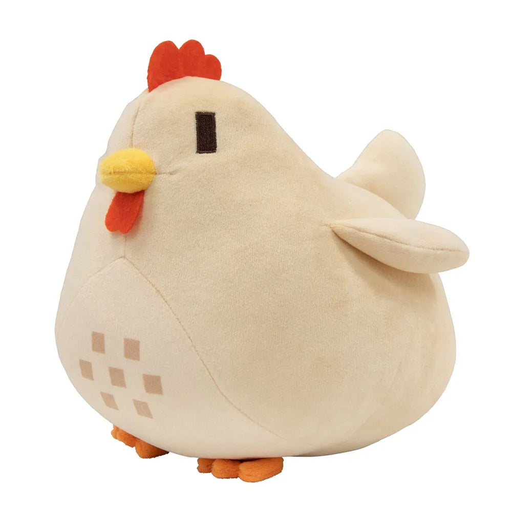 Adorable Plush Chicken Pillow Toy - 20cm (7.8 inch) Soft Stuffed Animal for Kids, Perfect Birthday or Christmas Gift in Blue, Brown, Gray, and White