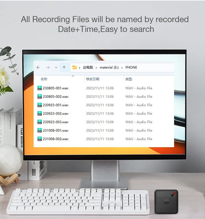 Mini röstinspelare klämma på magnetisk telefon diktafon