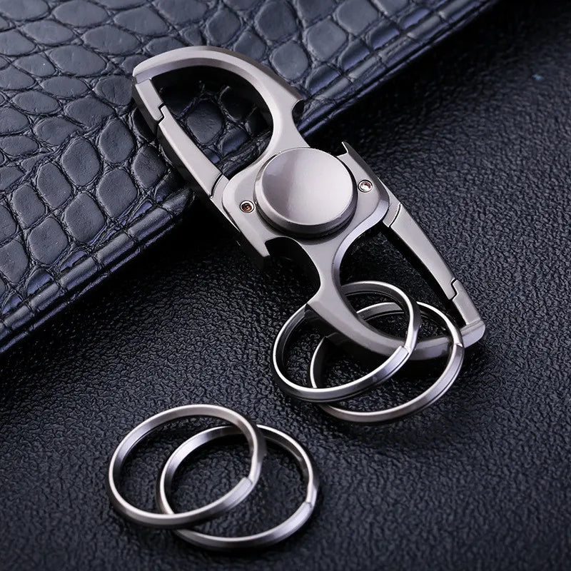 Fidget Spinner Keychain Stainless Steel EDC Gift 2025