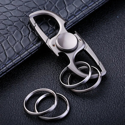 Fidget Spinner Keychain Stainless Steel EDC Gift 2025