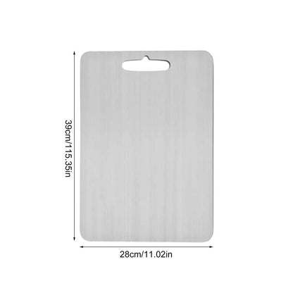 Titanium Cutting Board for Kitchen - 304 Stainless Steel Double-Sided Food Grade