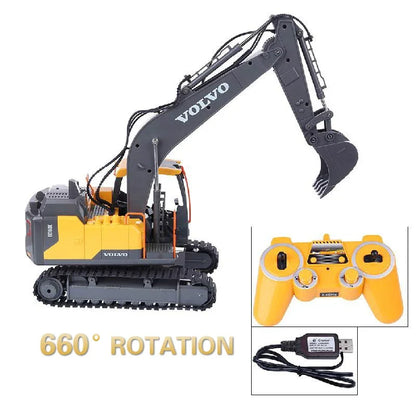 RC Excavator 1/16 Scale Alloy Digger 3in1 Construction Vehicle Fall 2025 Gift Idea