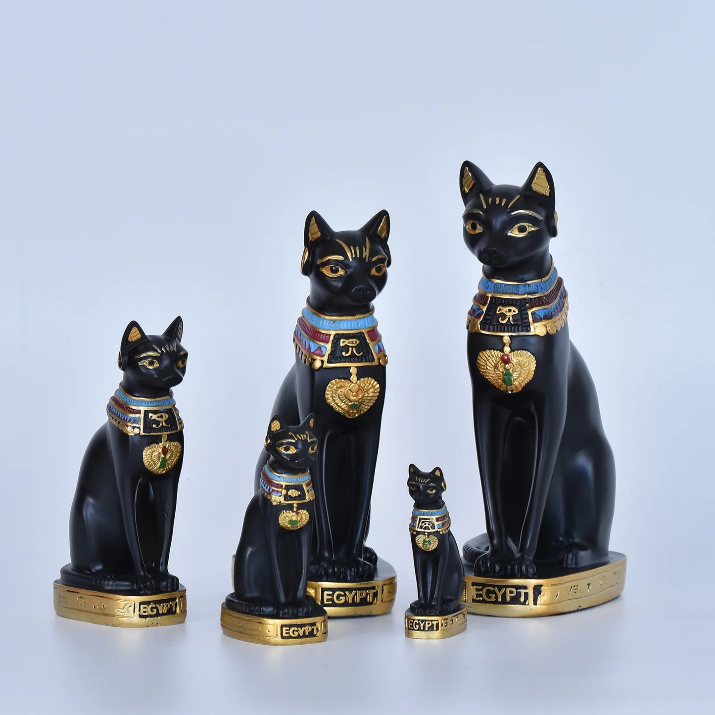 Statua mini gatto dea egizia in resina decorazione per casa e giardino idea regalo retrò
