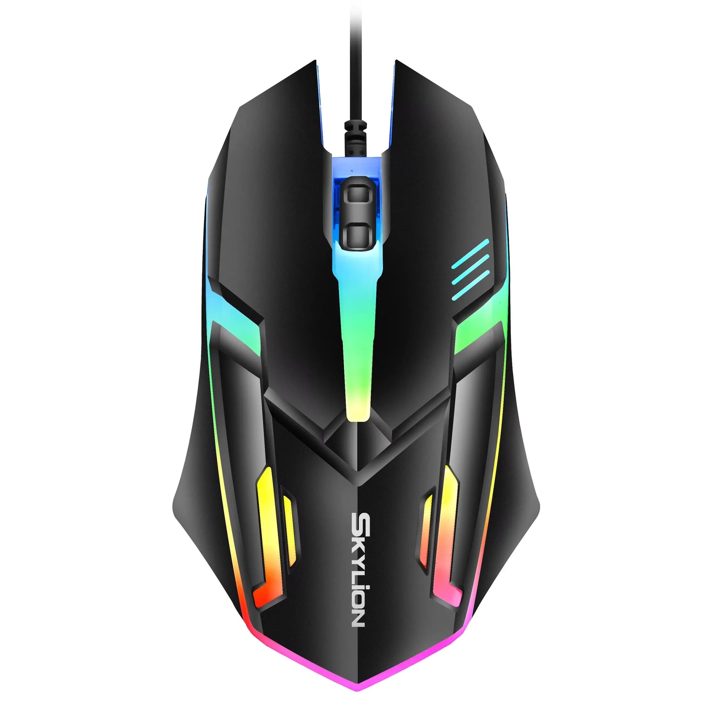 Mouse da gioco cablato RGB 3 pulsanti USB precisione ufficio