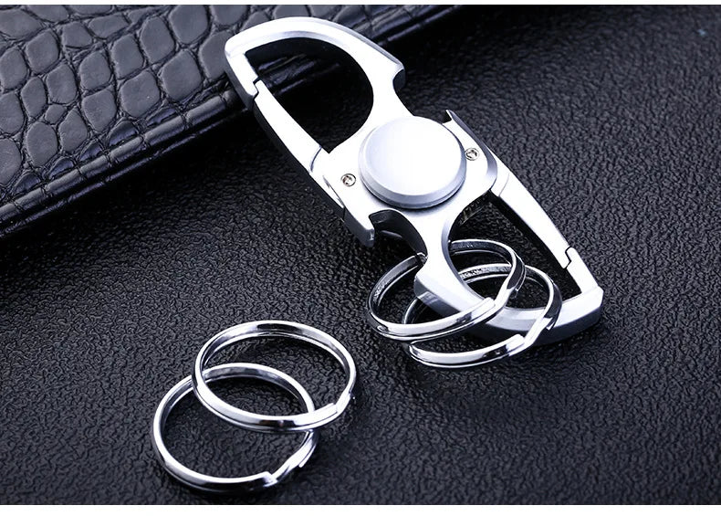Fidget Spinner Keychain Stainless Steel EDC Gift 2025