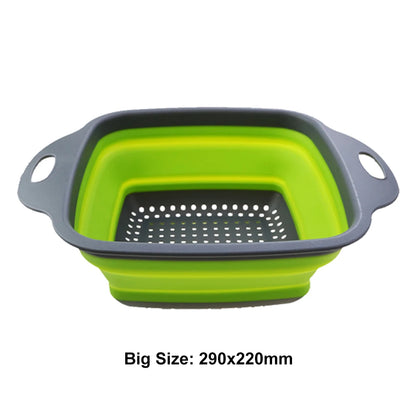 Silicone Folding Drain Basket 2-In-1 Collapsible Colander For Fruits And Vegetables Space-Saving Kitchen Tool Fall 2026