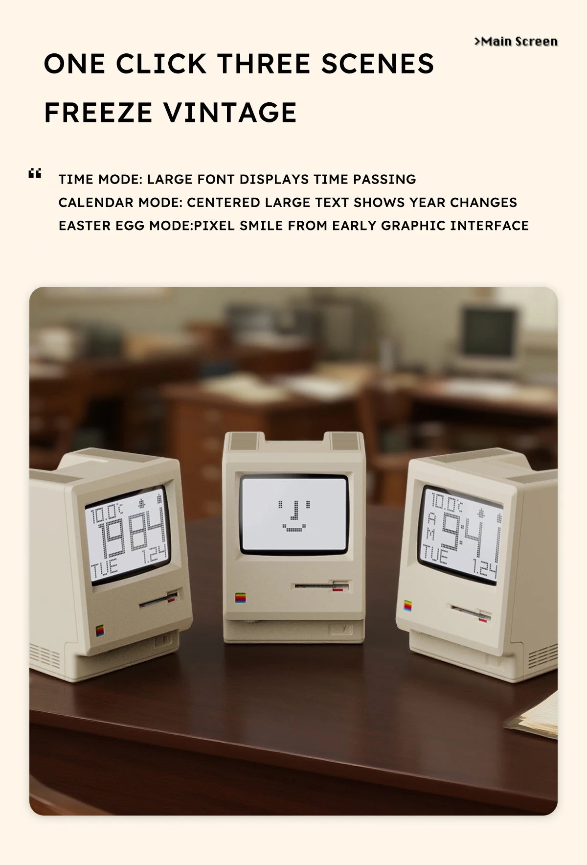 Retro Alarm Clock With Digital Display Desktop Decor Inspired By Vintage Computers Fall 2025 Gift