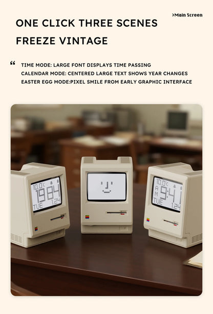 Retro Alarm Clock With Digital Display Desktop Decor Inspired By Vintage Computers Fall 2025 Gift