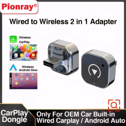 Wireless CarPlay Adapter 2-in-1 für Android Auto, AI Smart Box, Herbst 2025 Auto-Technik Geschenk