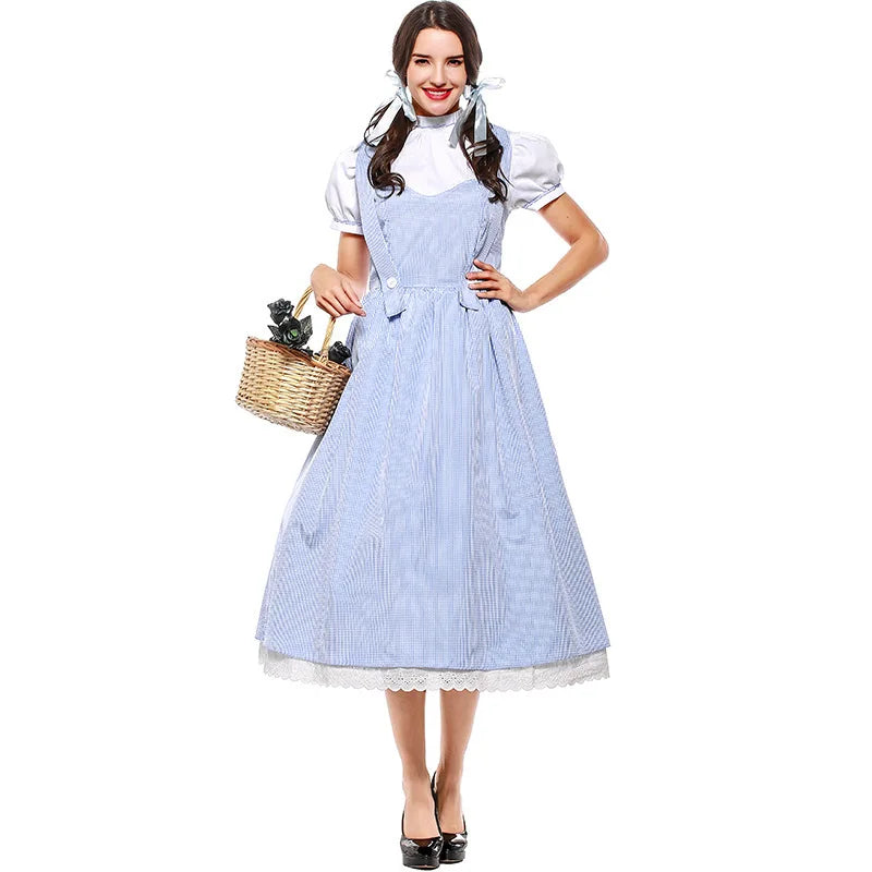 Tovenaar van Oz Dorothy Alice Halloween-sprookjeskostuum, actricekostuumjurk voor vrouwen 2026