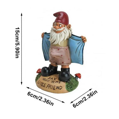 Statua Gnomo da Giardino Figurina Esterna Decorazione Fiabesca Giardino Estate 2026 Decorazione Unica per Cortile