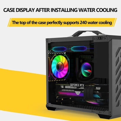 Boîtier Mini ITX Verre Latéral Refroidissement Liquide 240mm Portable