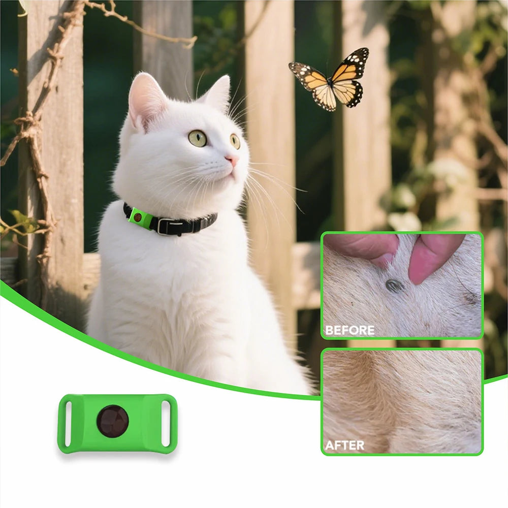Natural Extract Pet Flea & Tick Repellent Collar Tag Dogs Cats All Seasons Safe Wearable