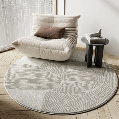 Round Area Rug Faux Cashmere Wabi Sabi Fall 2025 Cozy