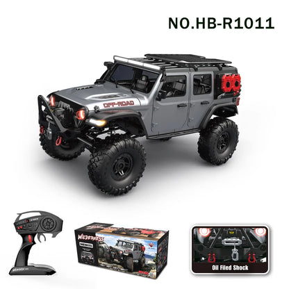RC Car 4WD Off-Road Rock Crawler LED Lights 2.4G Proportional Control USB Charging Fall 2025 Gift Idea