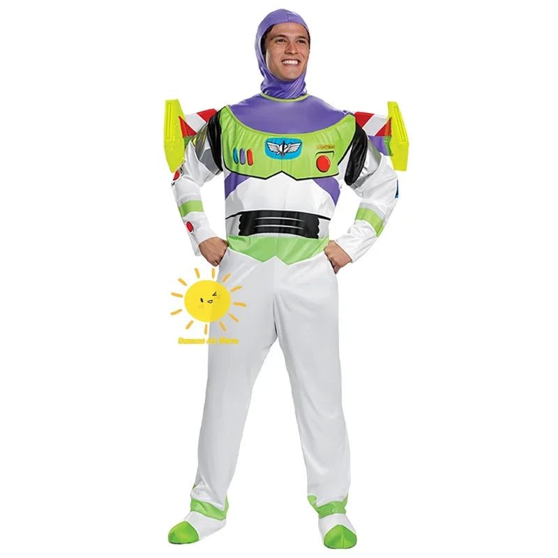 Buzz Lightyear Toy Story Disney-cosplaypak, jumpsuit met vleugels voor volwassenen, Halloweenfeest 2026