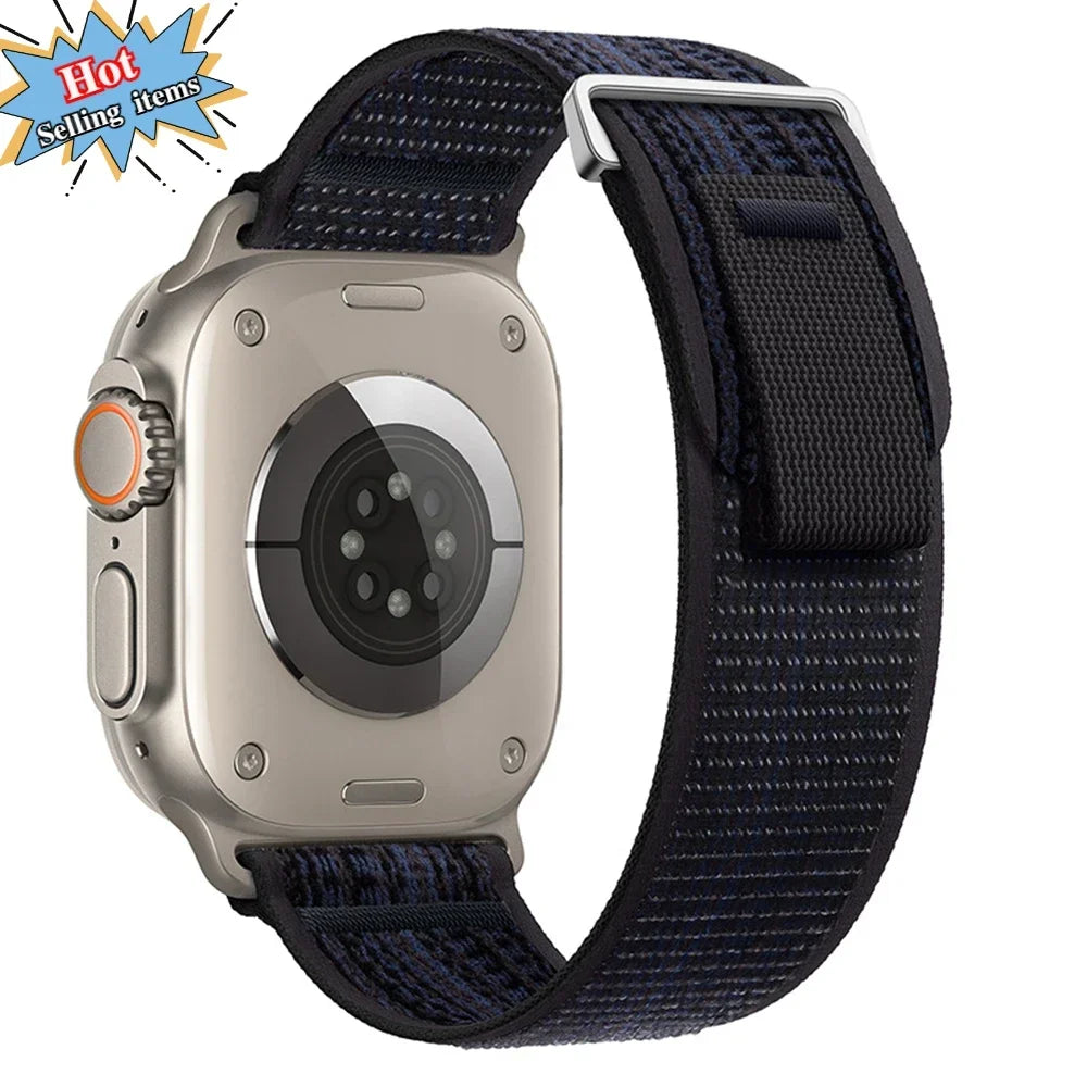 Nylon Trail Loop Apple Watch Band - Breathable Sport Strap for Ultra 3 2, Series 11 10 9 8 7 41-49mm