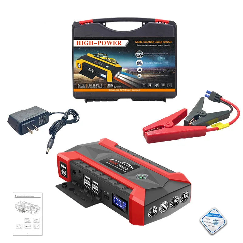 Car Jump Starter 12V Emergency Booster Power Supply Fall 2025 Road Trip Accessory