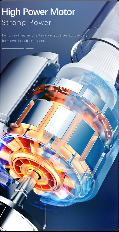 Aspiradora de coche inalámbrica mini de mano fuerte 6000mAh