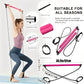 Portable Fitness Equipment Yoga Pilates Bar Stick with Resistance Bands for Home Workouts