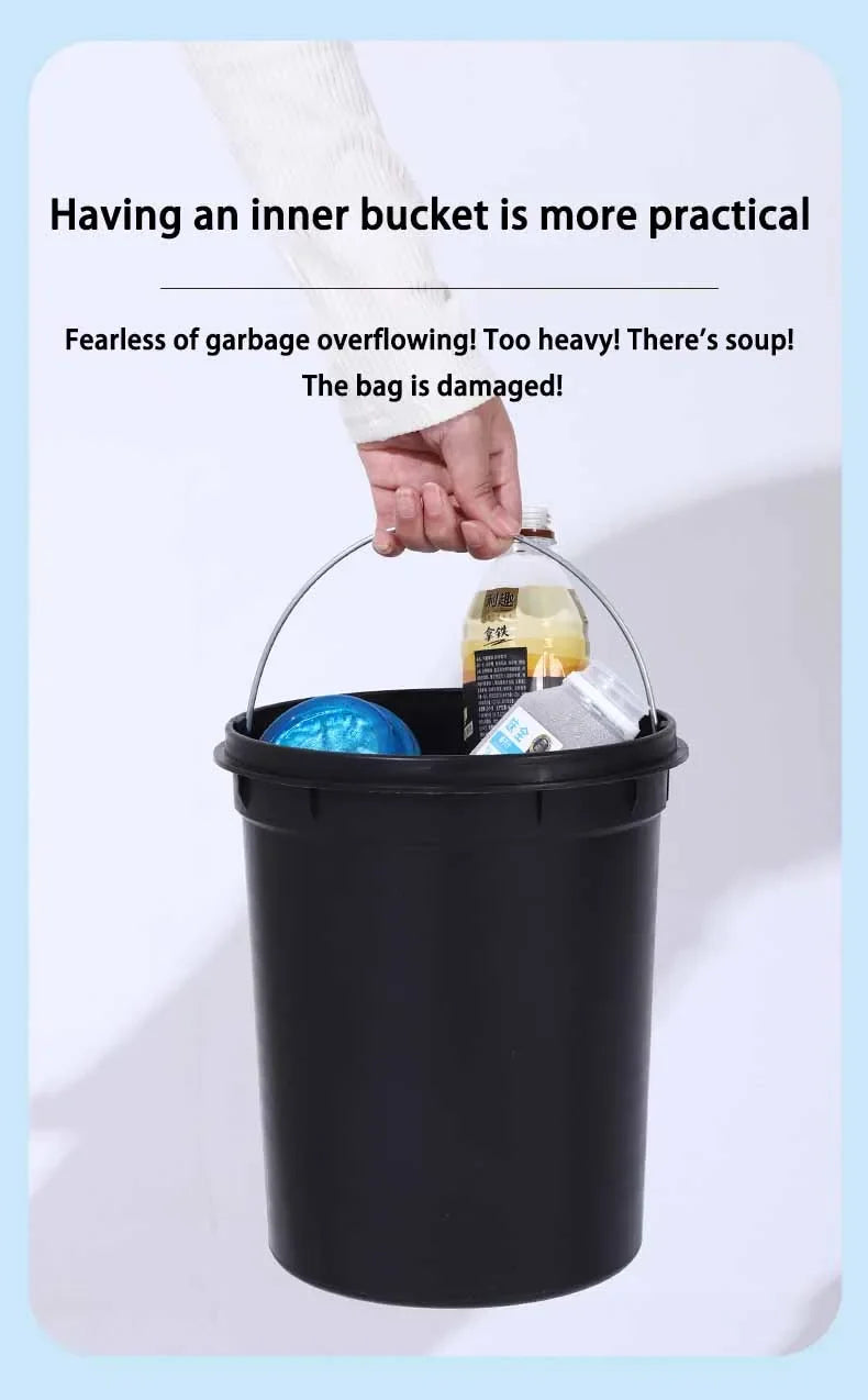 Automatic Induction Trash Can Round Kitchen Bin 24x40cm