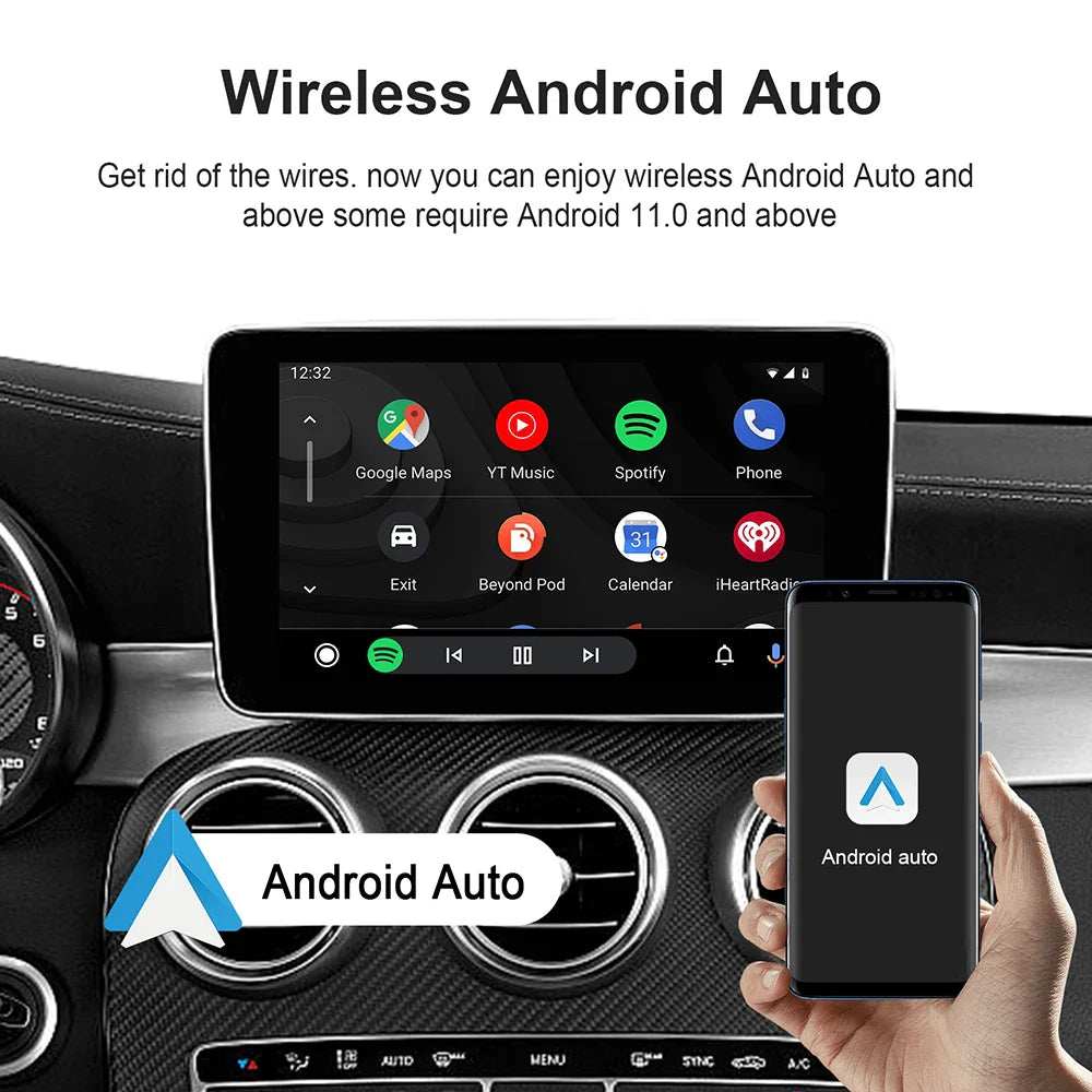 Android CarPlay Box 3 i 1 AI biladapter med Netflix YouTube 5G WiFi efterår 2025 bilunderholdning