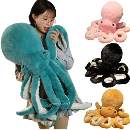 Jouet Poulpe en Peluche Coussin Créature Marine Réaliste en Peluche