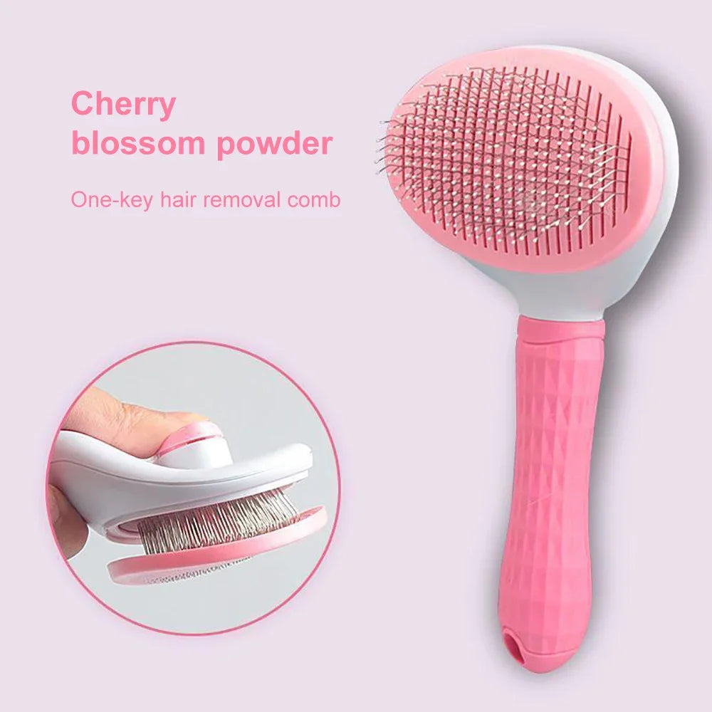 Pet Grooming Care Dog & Cat Hair Remover Brush - Long Hair Grooming Comb for Easy Cleaning