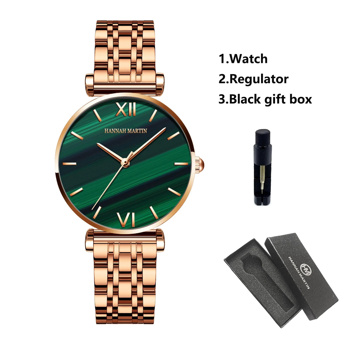Timeless women's rose gold quartz wristwatch - stainless steel water-resistant minimalist round dial