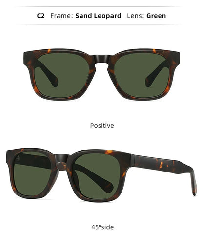 Retro square unisex sunglasses – UV400 gradient lenses, vintage style, travel and beach