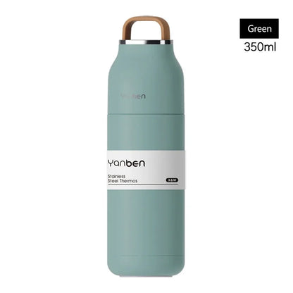 Reise-Wasserflasche 350ml 304 Edelstahl Vakuum-Thermoskanne Fall 2025 Isoliert Auslaufsicher Für Unterwegs