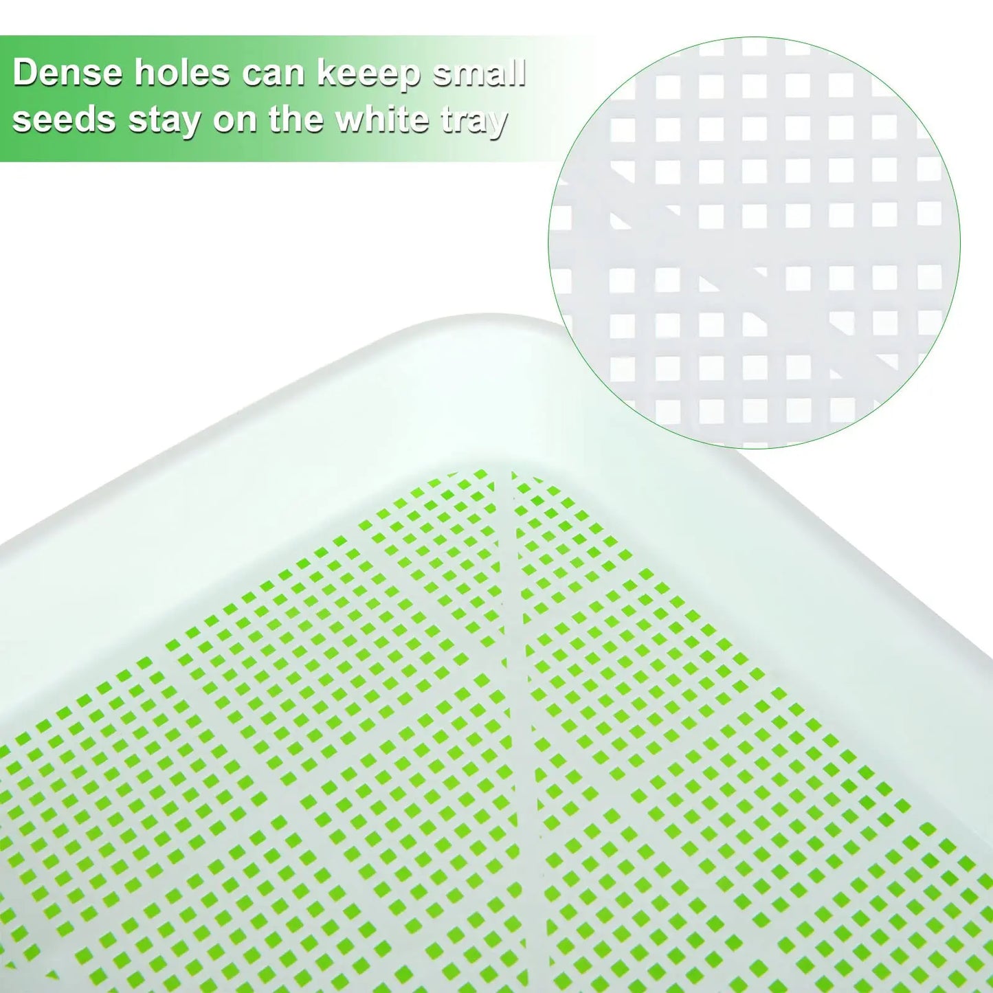 Hydroponic Microgreens Sprouter Tray - Double Layer Garden Tool for Home Nursery