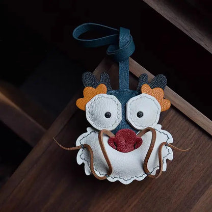 Porte-clés porte-bonheur en cuir sans visage noir confortable mignon cadeau