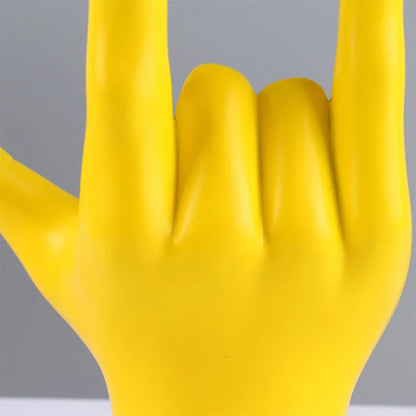 Sign Language Hand Statue 19.5cm Resin Figurine Home Decor Fall 2025 Meaningful Gift Desk Accent