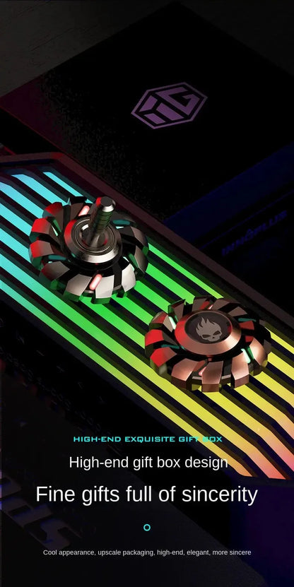 Luminous Fidget Spinner Metal EDC Toy Rainbow Durable LED