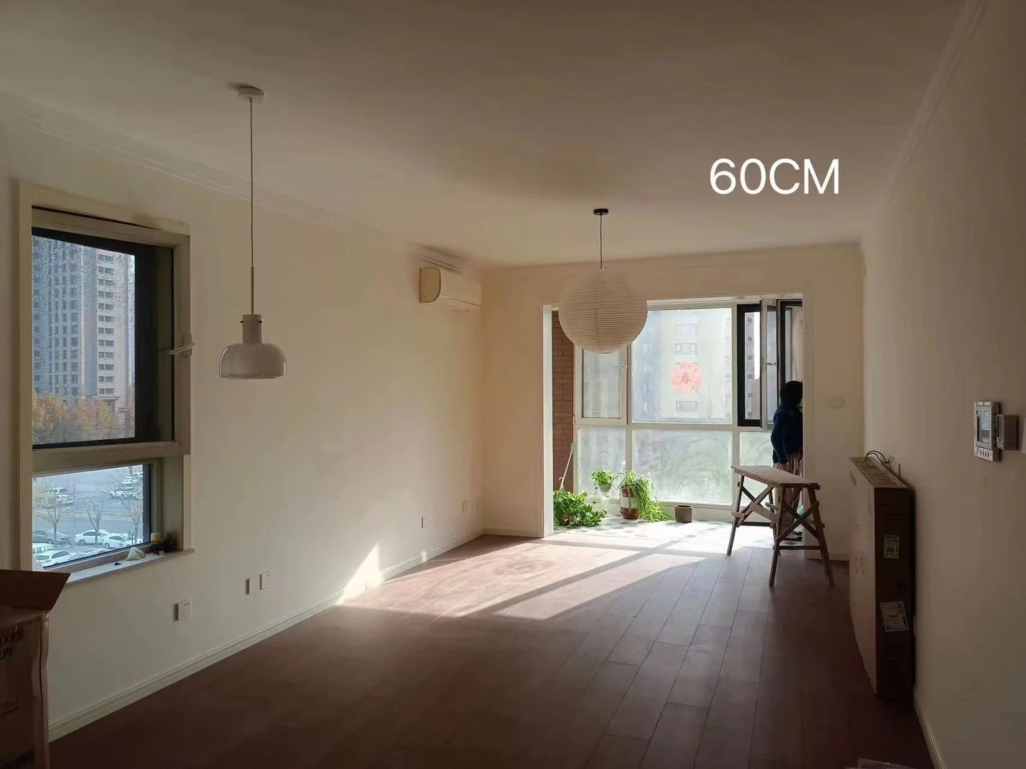 Japandi Pendant Lamp Wabi Sabi Rice Paper Round LED Dimmable