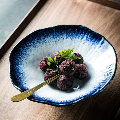 Ciotola per noodle in ceramica giapponese motivo loto ciotola per insalata